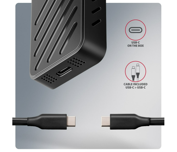 AXAGON EEM2-20G Obudowa zewnętrzna aluminiowa USB-C 3.2 Gen 2 M.2 NVMe SSD 20Gbps - 1485444 - zdjęcie 9